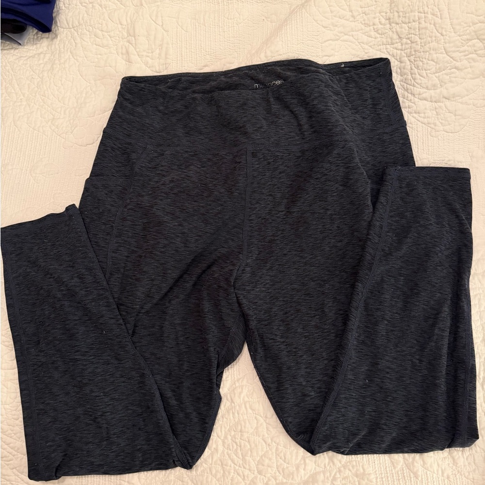 Maurices Heathered Navy Gray Performance Leggings